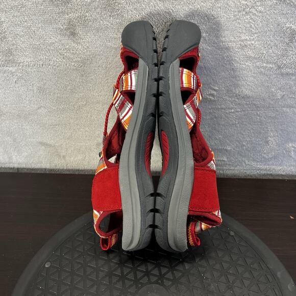 Keen Venice H2 Women's Size 6 Red/Orange Stripes Waterproof Hiking Sandals Good - Picture 8 of 11